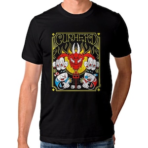 Cuphead vs The Devil T-Shirt, Men&#39;s Women&#39;s All Sizes (pfa-319)