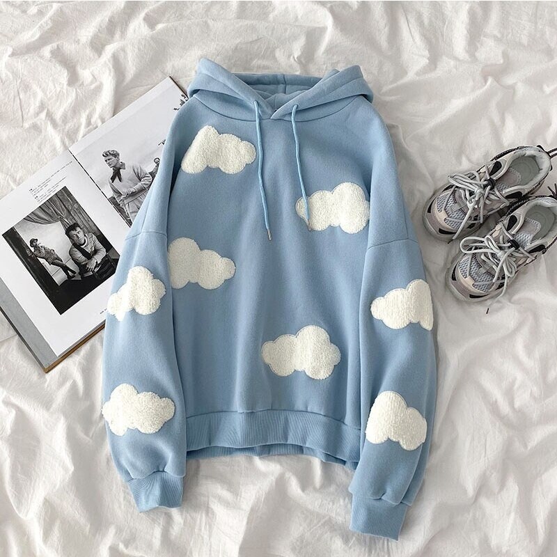 Vintage Clouds Hoodie Etsy