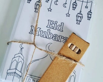 6 pack colour me in cards. Eid cards. Ramadan Eid Gifts Islamic gifts. Quran Sunnah Dua Planner notepad ramadhan Gift islam