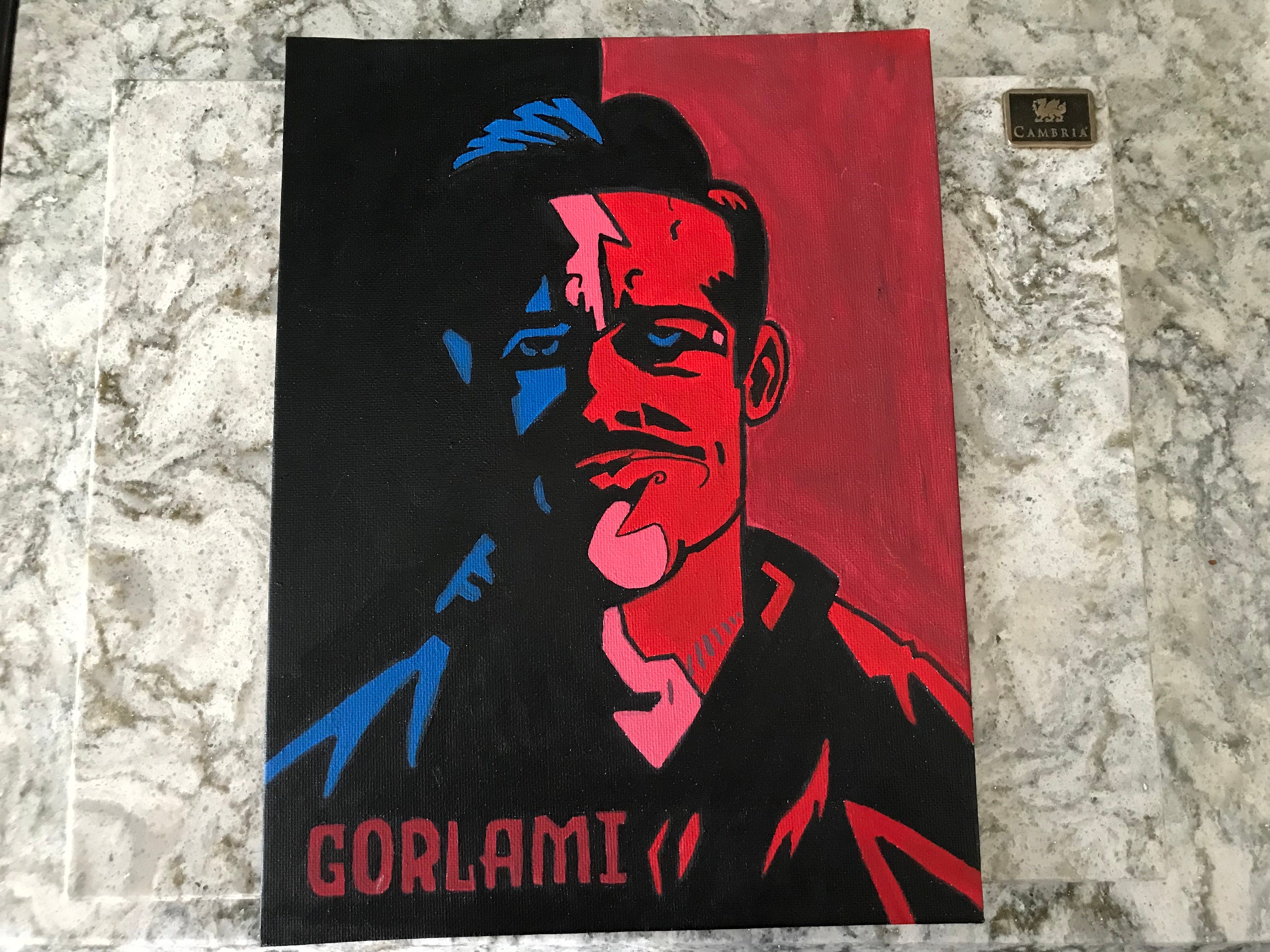 Gorlami Acrylic Painting of Aldo the Apache From Inglorious Etsy