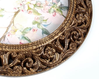 Ethnic carved wooden round frame / Mirror frame / Photo Frame / Custom Size