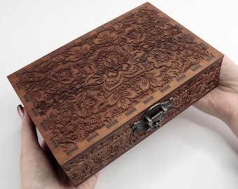 Embroidery  Box for the road. For embroidery on the road. Holds 40 colors of floss. Khokhloma box