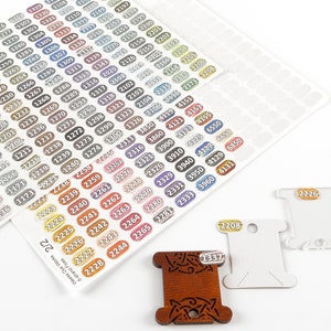 WDW 6-strand Floss Vinyl Stickers. 8*14mm. / Weeks Dye Works floss 317 colors