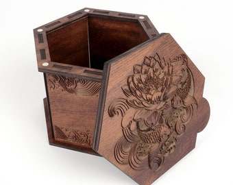 The box for thread scraps. Carps pattern