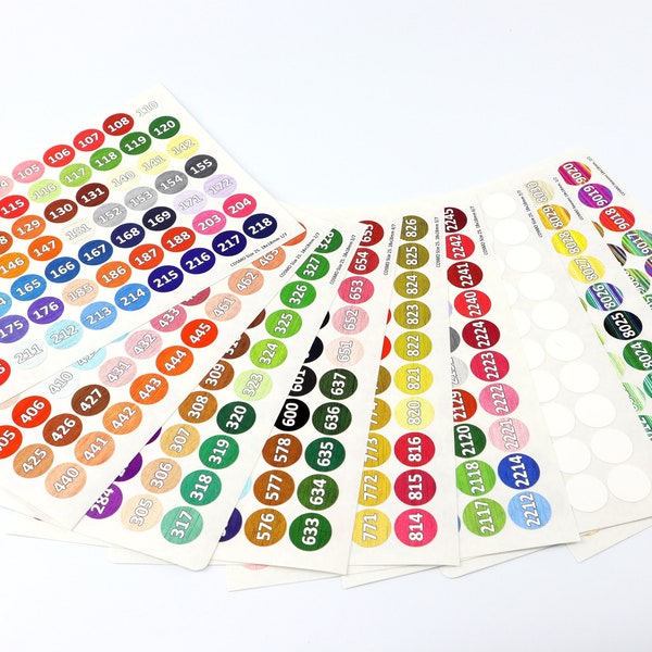 Cosmo Floss Round Vinyl Stickers  / 18mm / Color Round Stickers