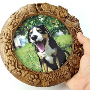 Personalized wooden frame. Pet Photo frame