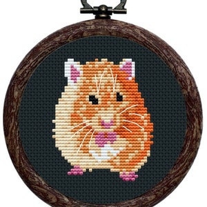 Hamster cross stitch pattern PDF small and easy  Stitch "Hamster"