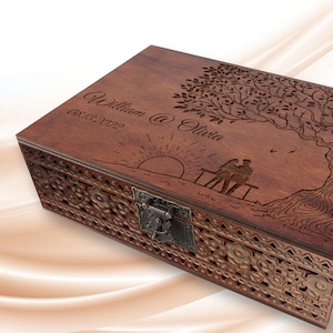 Personalized Memory, Wooden, Gift for boyfriend, Girlfriend, Engagement gifts for Him, Her, Keepsake Box - Easter gifts, Couples