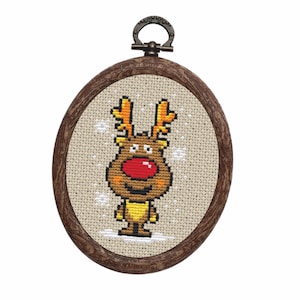 Rudolph, the Red-Nosed Reindeer Cross Stitch Pattern /  Instant Digital Download, PDF Pattern