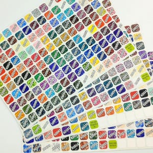 Mill Hill Beads Vinyl Stickers. 12.7x12.7mm. . Full number set beads.