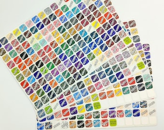 Mill Hill Beads Vinyl Stickers. 12.7x12.7mm. . Full number set beads.