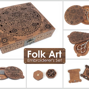 Embroiderer's Set "Folk Art". Gift for the embroiderer.