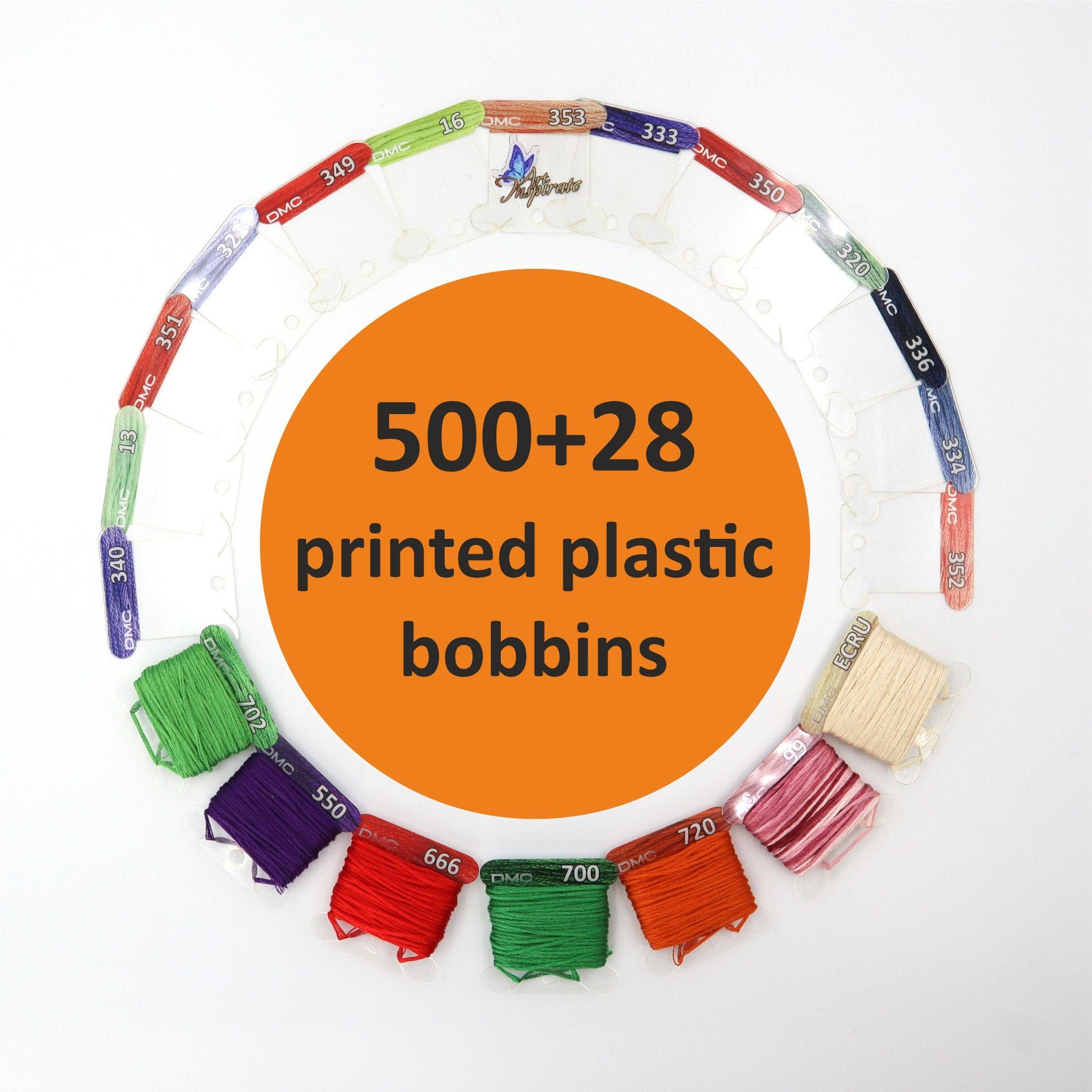 50028 printed plastic bobbins DMC. Bobbins for storing Etsy