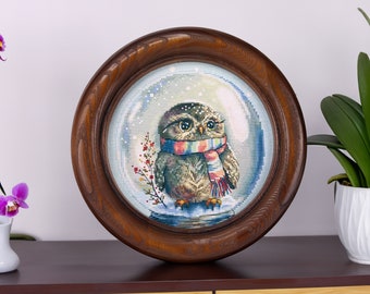Wooden round frame. Custom Size. Frame for embroidery. Photo frame