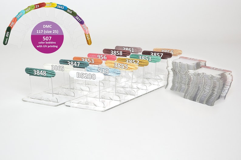 Full Set DMC Plastic Bobbins 1.5mm. All Series DMC Printed Etsy
