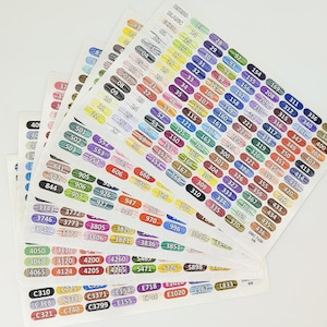 DMC Floss Vinyl Stickers. 7*20mm. Floss Bobbin Stickers. DMC Floss Organize. All series DMC