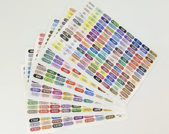 DMC Floss Vinyl Stickers. 7*20mm. Floss Bobbin Stickers. DMC Floss Organize. All series DMC