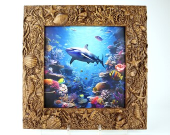 Marine theme / Mirror frame / Photo Frame / Custom Size