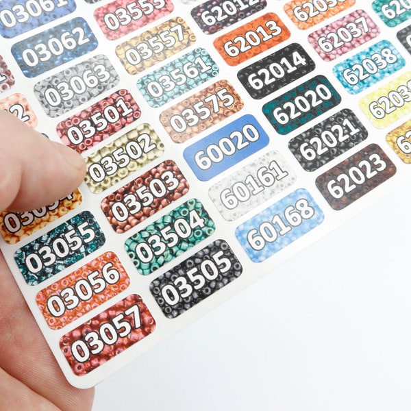 Mill Hill Beads Vinyl Stickers. 11.5x24mm. Magnifica Mill Hill. Full number set beads. Sticker size