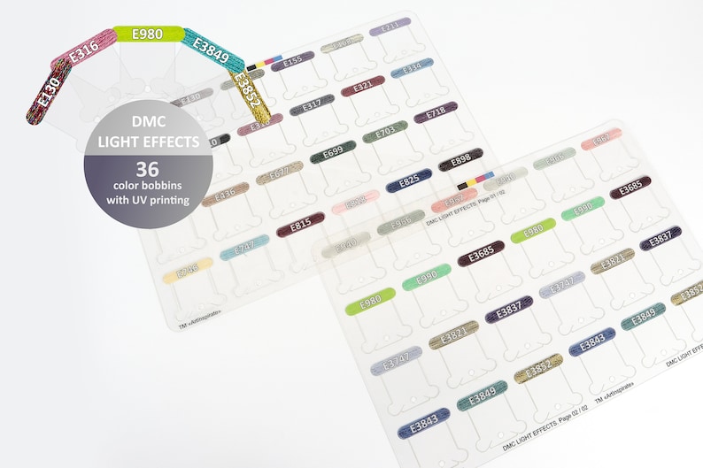 Full Set DMC Plastic Bobbins . All Series DMC Printed Bobbins. Etsy