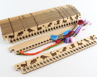 Wooden Hanging File Thread Organizer - Thread Organizer, for 508 DMC Floss.