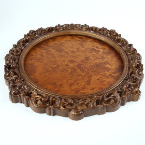 Carved Wooden Round Frame / Mirror Frame / Photo Frame / Custom Size - Etsy