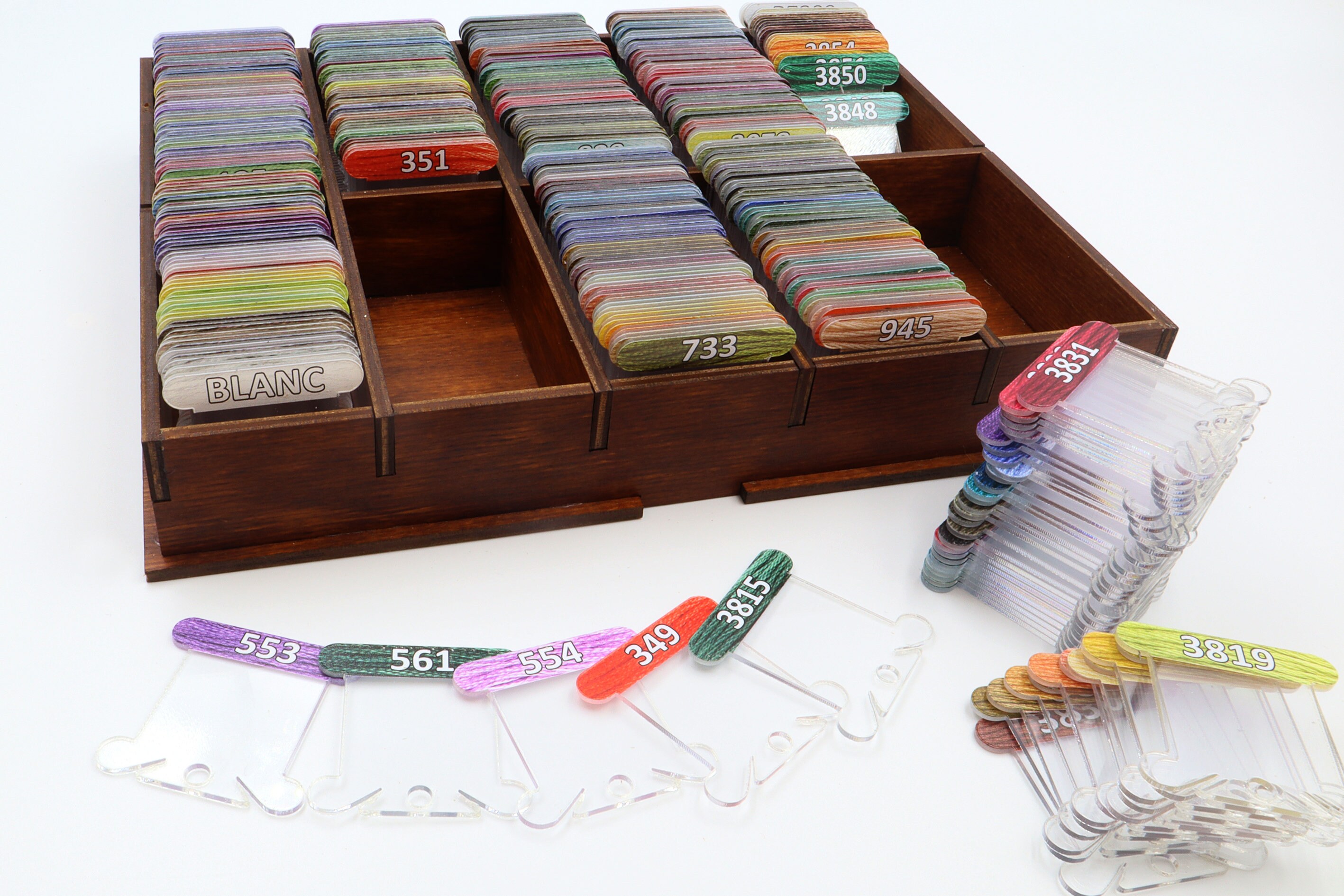 DMC 15mm Transparent plastic bobbins with printed number and Etsy