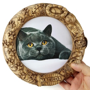 Personalized wooden frame. Pet Photo frame