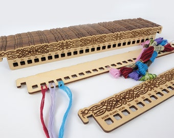 Wooden Hanging File Thread Organizer - Thread Organizer, for 508 DMC Floss.