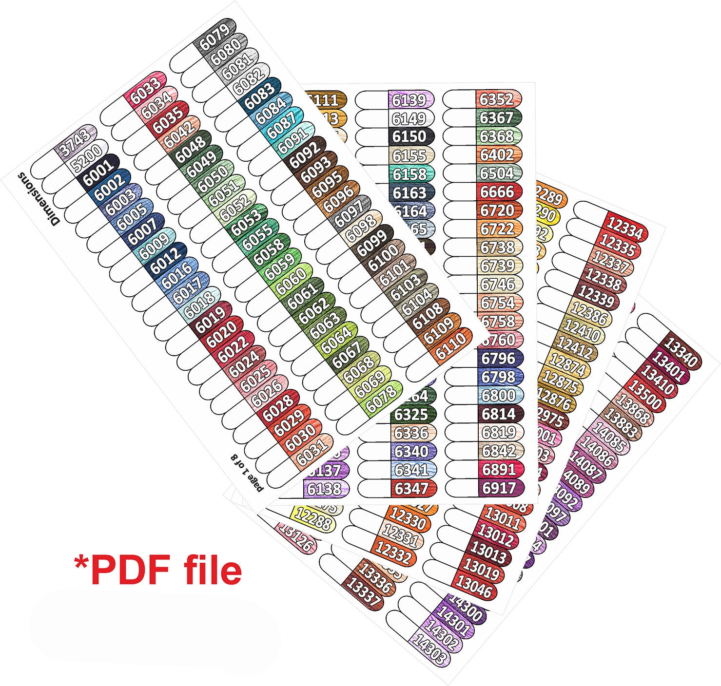 DIGITAL Copy Version. Floss Dimension Inventory. Dimension Thread