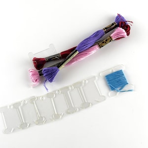 Set of 250+ transparent plastic bobbins. Size 39x36.5mm Clear PE 0.4 мм (400 µm)