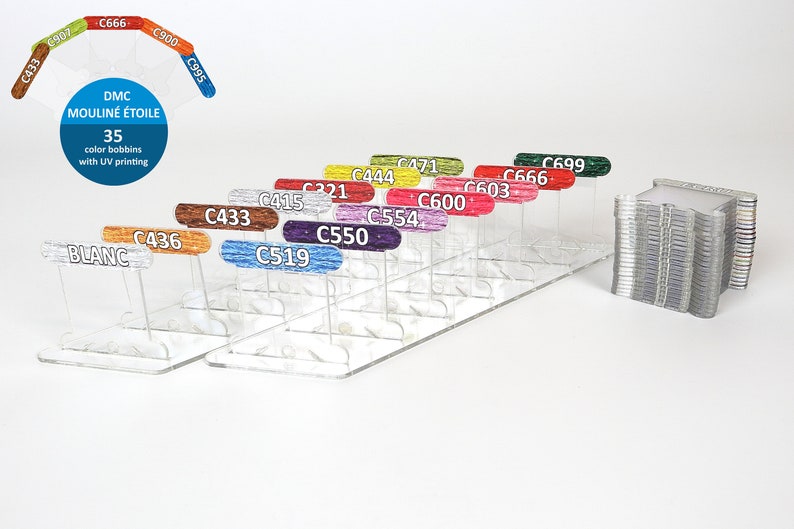 Full Set DMC Plastic Bobbins 1.5mm. All Series DMC Printed Etsy