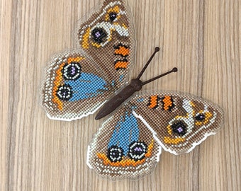 Cross embroidery set / Butterfly "Precis Lavinia" / Gift for the embroiderer