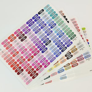 Anchor Floss Vinyl Stickers. 7*20mm. Floss Bobbin Stickers.