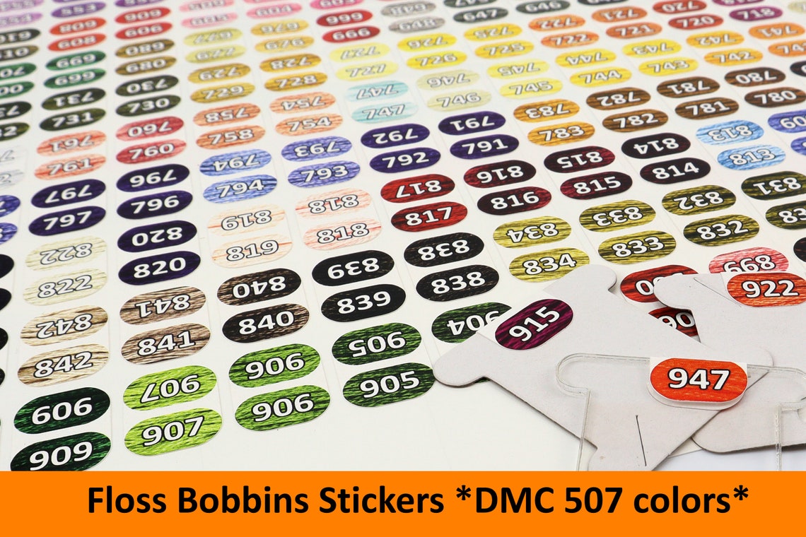 Double Stickers Floss for DMC Floss Bobbin Stickers DMC Floss Etsy
