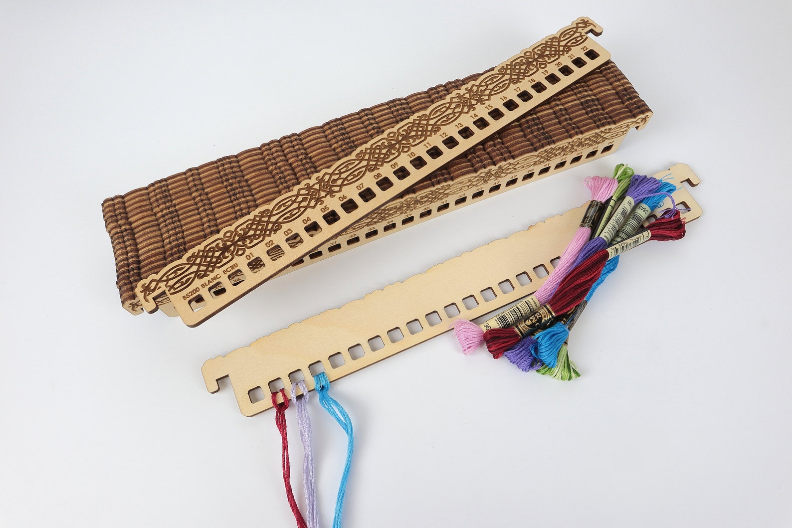 Wooden Hanging File Thread Organizer - Thread Organizer, for 508 DMC ...
