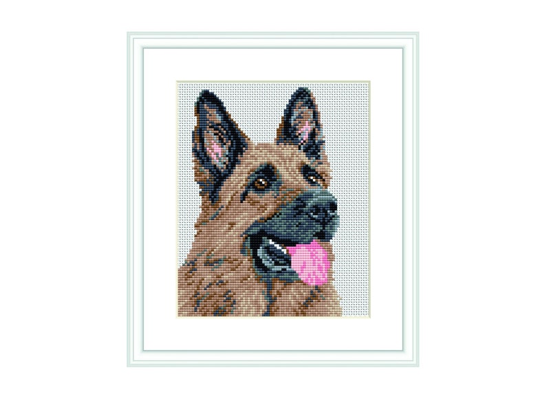 German Shepherd Cross Stitch Pattern Digital Format PDF Etsy