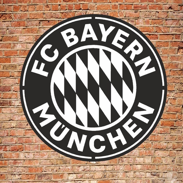 Bayern München Symbol lasercut svg dxf files wall art sticker engraving decal silhouette template cnc cutting router digital vector download