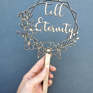 Till Eternity Cake Topper SVG Digital File Omtech Laser File Gloweforge Laser file
