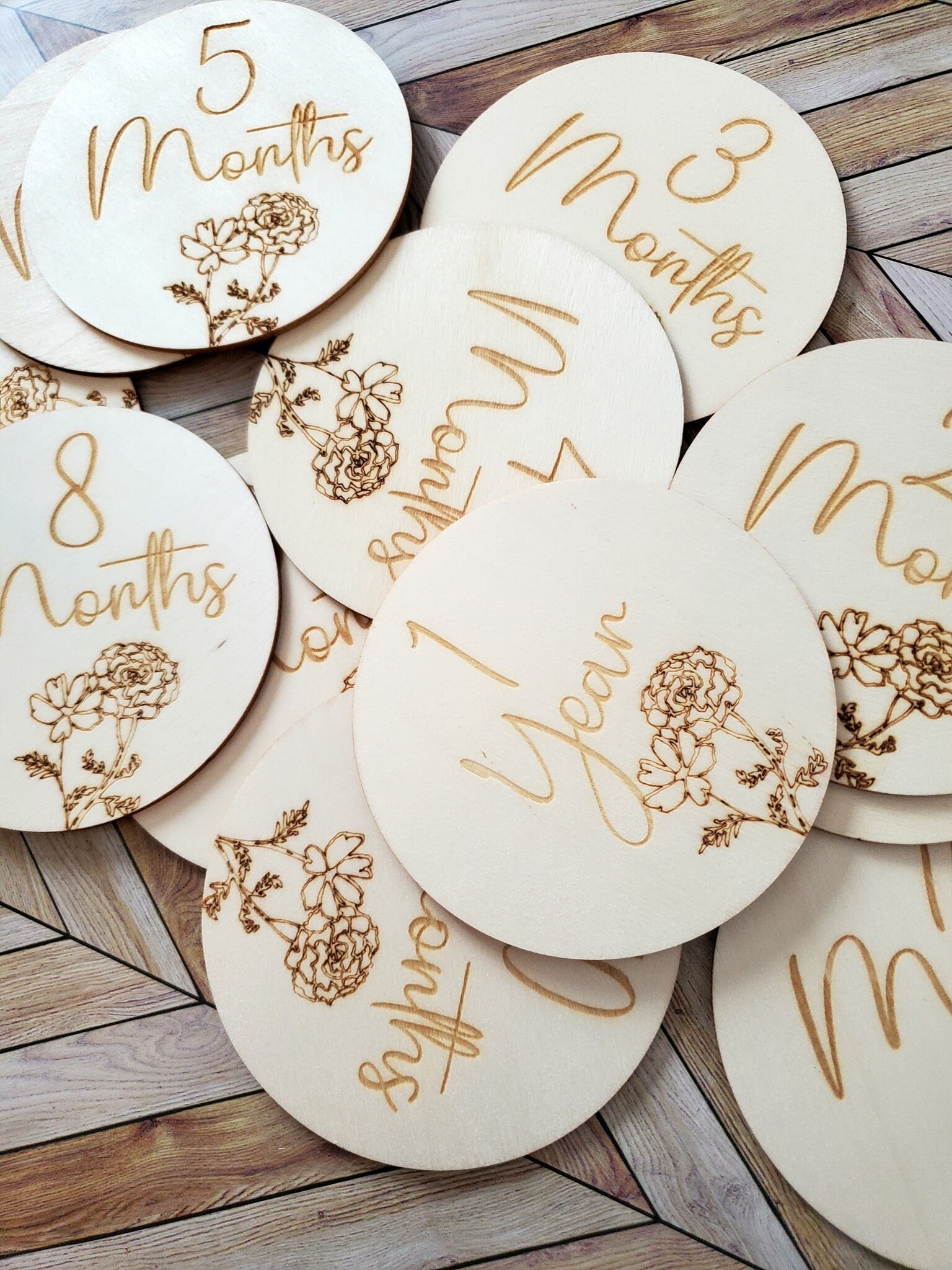 Milestone SVG Laser File Digital Download October Month Nursery ...