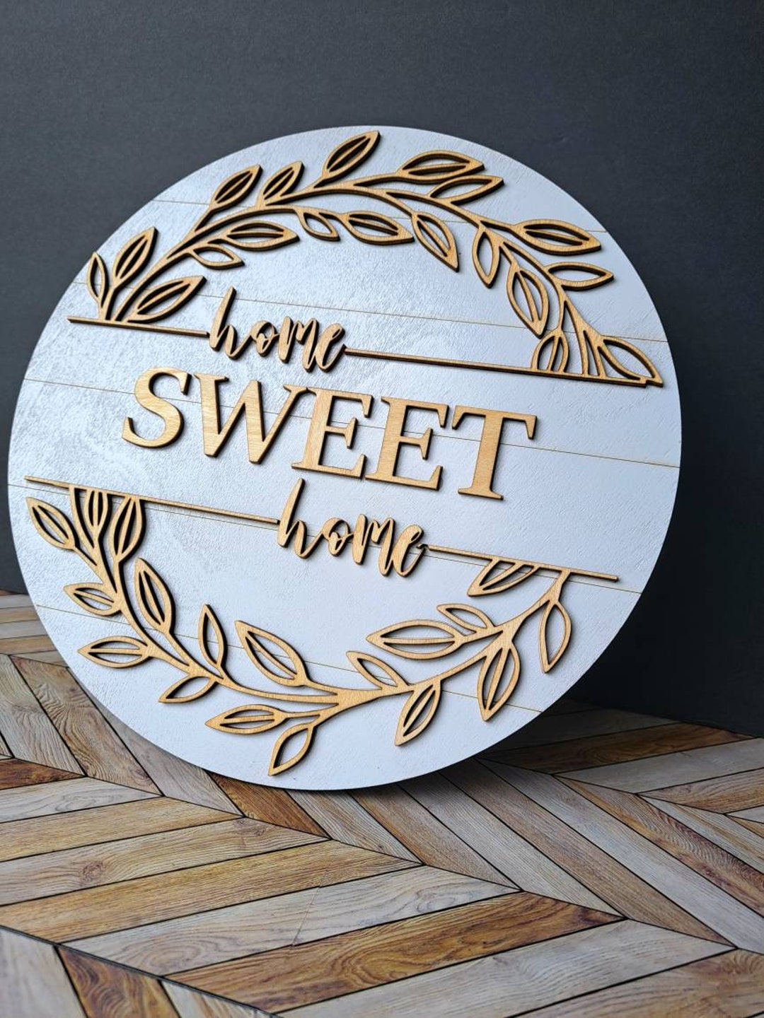 Home Sweet Home Round Counter or Table Display Etsy