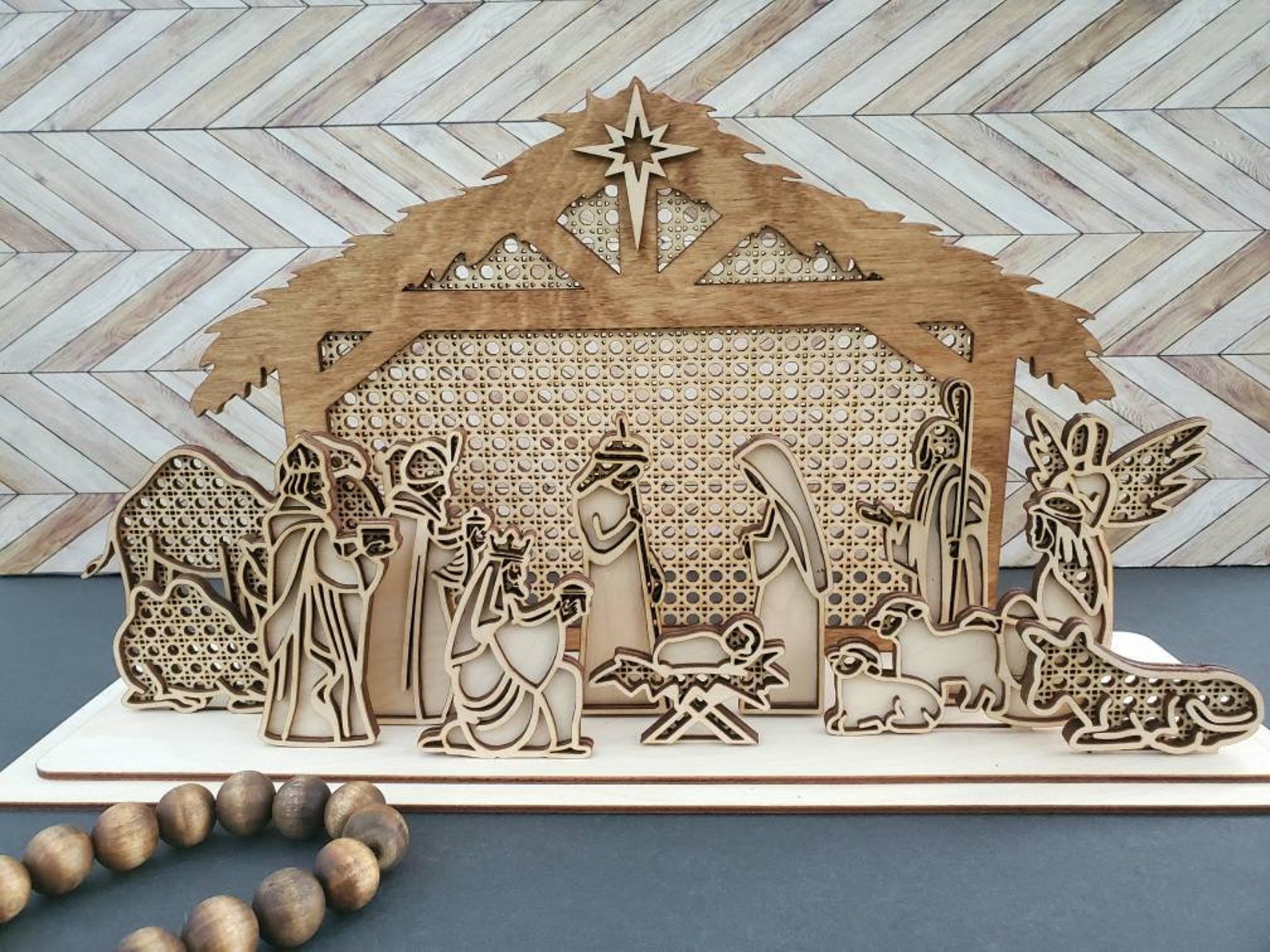 Rattan Nativity Set Nativity Nativity Set Christmas Christmas Nativity