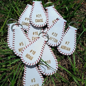 Baseball PU Leather Keychain