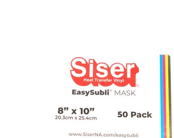 Siser EasySubli Mask Transfer " - 50 Pack (for use with EasySubli HTV)