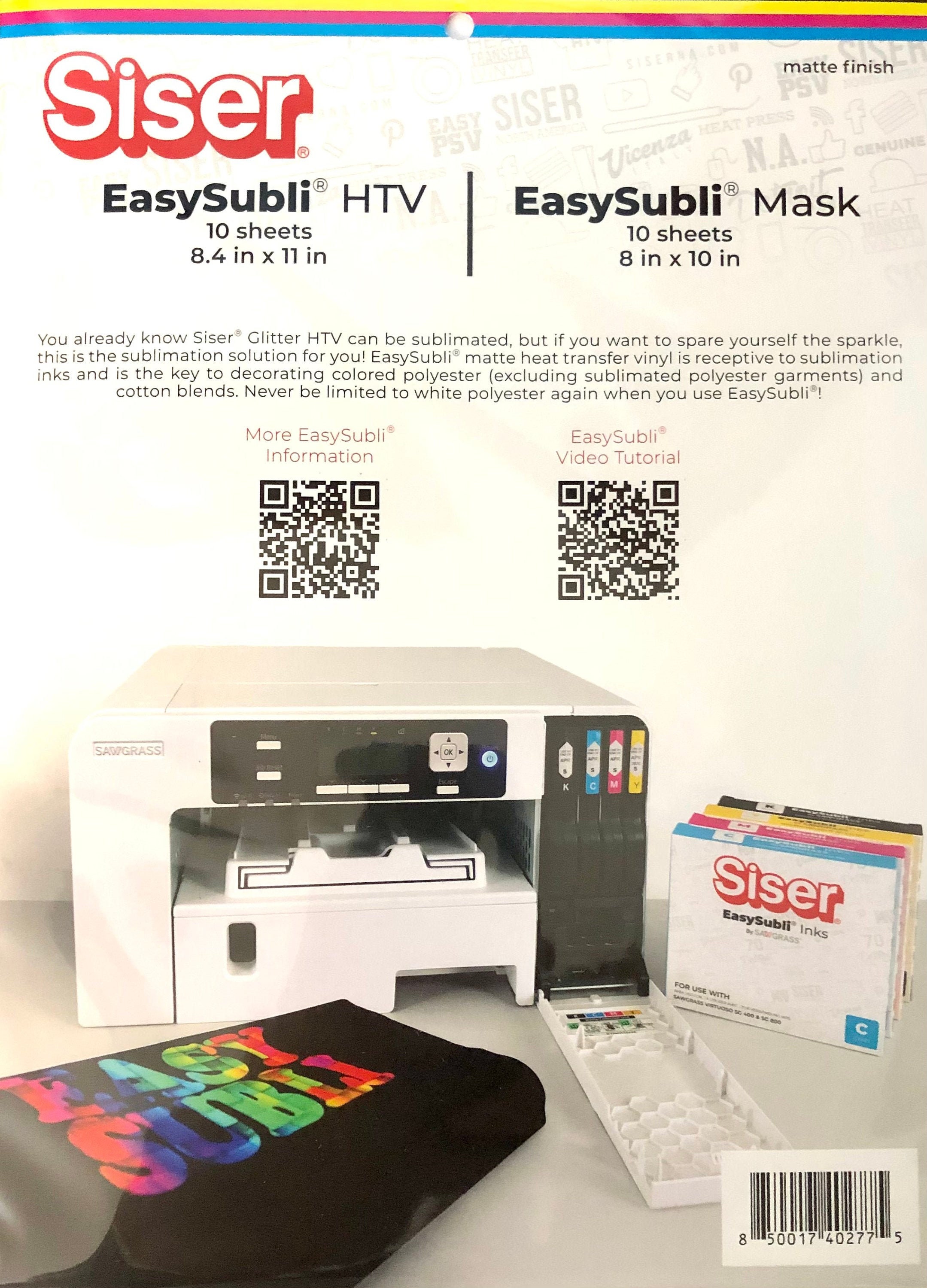 Siser EasySubli HTV - Printable Sublimation Heat Transfer Vinyl