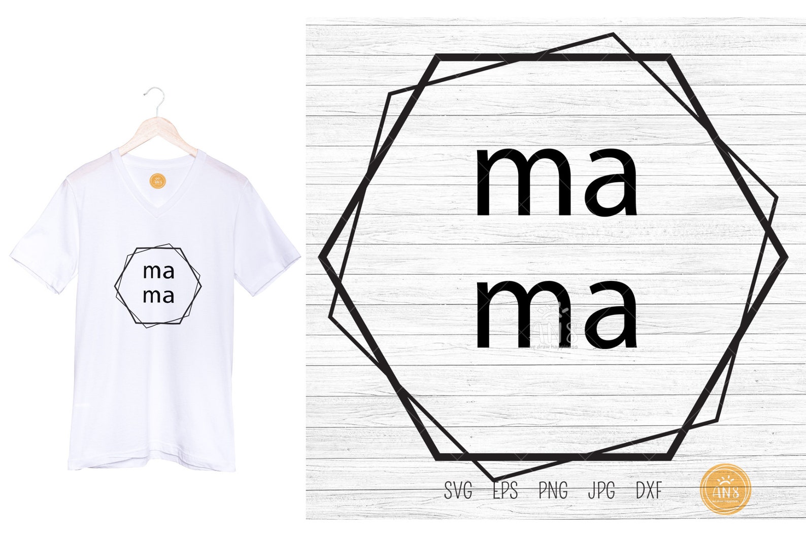 Free Mama Hexagon Svg 634 SVG PNG EPS DXF File