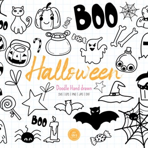 Divertente Doodle Halloween bundle SVG, dxf, clipart regalo, sublimazione di Halloween, disegni di Halloween, file di taglio di Halloween Scarica. png, eps, jpg.