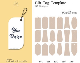 Modèles d'étiquettes cadeaux SVG, 18 modèles de 90 x 43 mm. Modèle d'étiquettes volantes png, dxf, eps. Téléchargement imprimable PDF A4 pour découper à la main