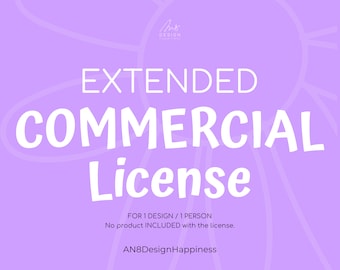 Extended license for commercial use more than 3,000 items UNLIMITED | AN8DesignHappiness