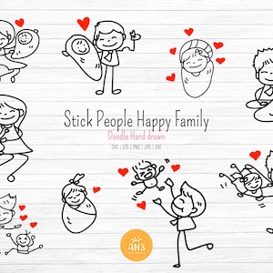 手描きの家族の SVG、お父さんの生活の SVG、お母さんの生活の SVG、幸せなお父さんの SVG、父の日 SVG、新生児の SVG、赤ちゃんの DXF、お父さんへの贈り物の SVG、子供のカット ファイル。